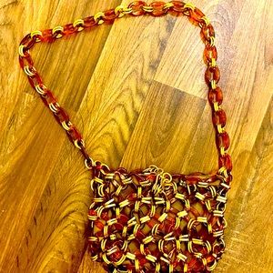 Vintage Tortoise Shell Lucite Purse